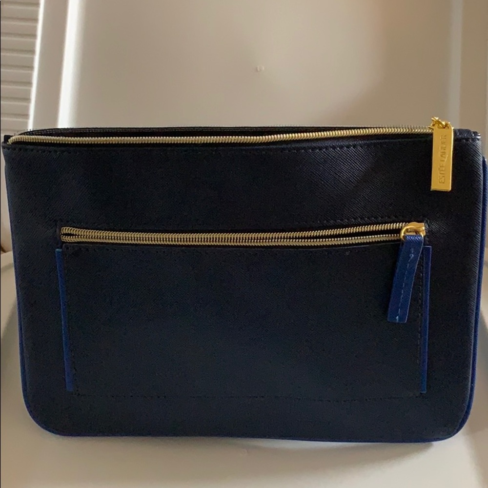 🆕 Estee Lauder blue flat makeup bag